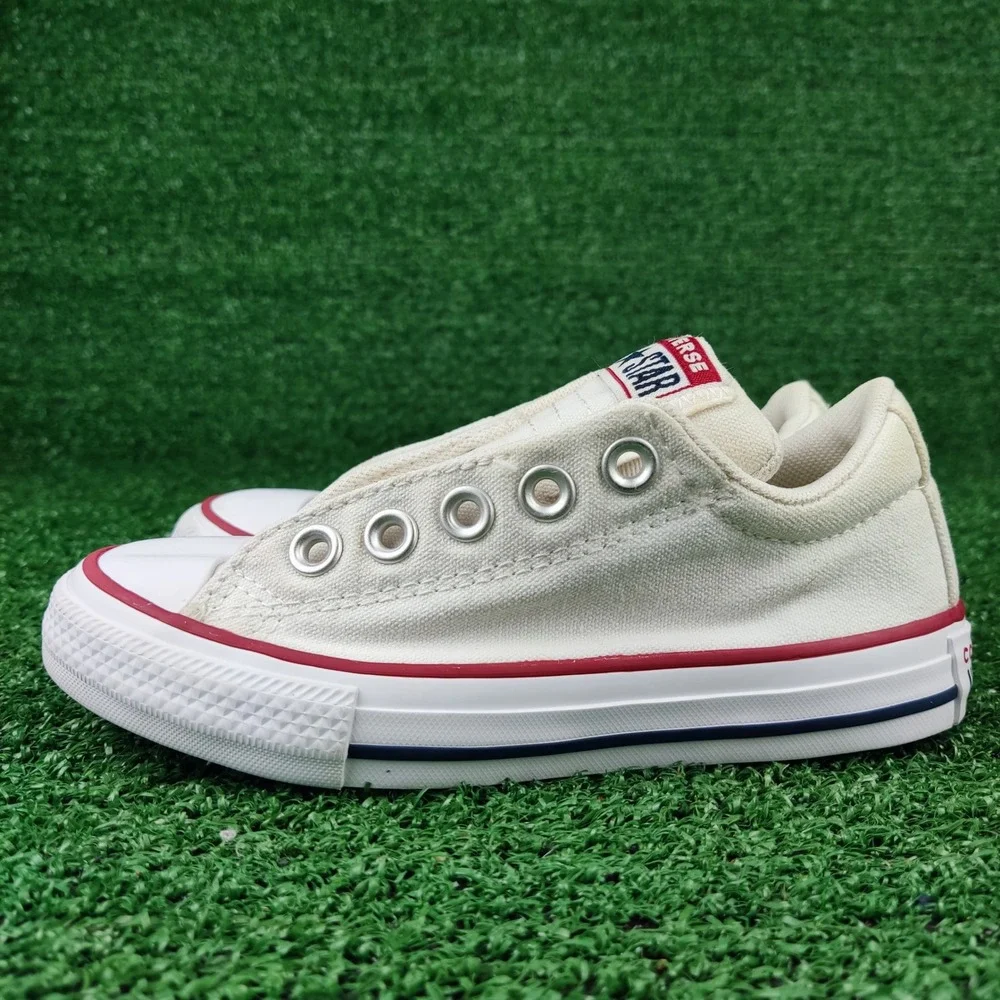 Converse Sneakers Kids 11 White Chuck Taylor All Star Slip-On Low Top A01694F